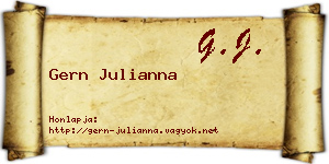 Gern Julianna névjegykártya